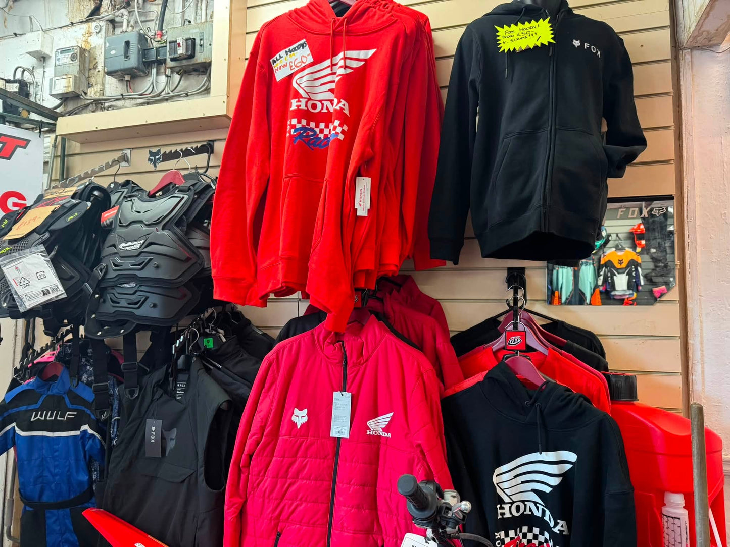 Honda casual clearance hoody all now £50 were £69 Honda jackets £100 Was £149 Can be posted at extra See less